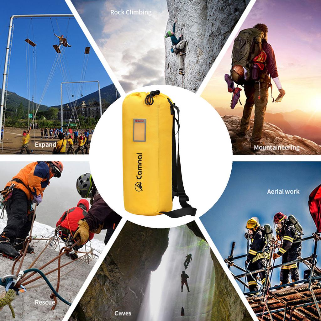 Rock Climbing Rope Bag Backpack Shoulder Carry Organizer Holder 19x19x35cm uygun fiyatlı satın