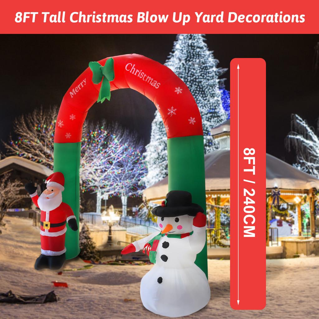 Cheap 8 FT Christmas Inflatables Archway Outdoor Decorations Waterproof