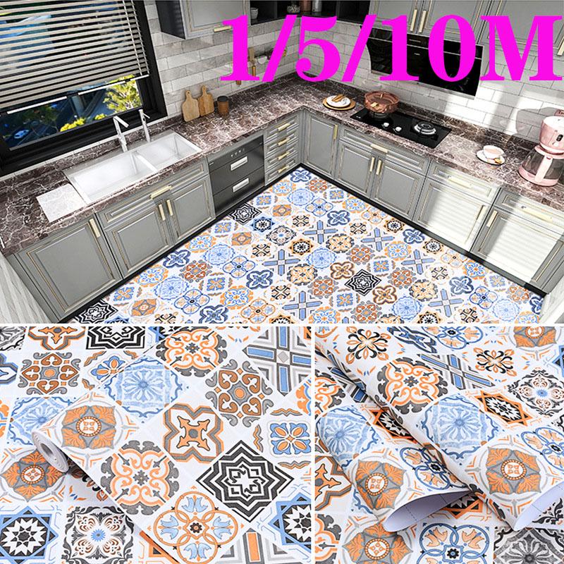 Fashion DIY 3D Geometry PVC Wallpaper Waterproof Self Adhesive Furniture Contact Paper Floor