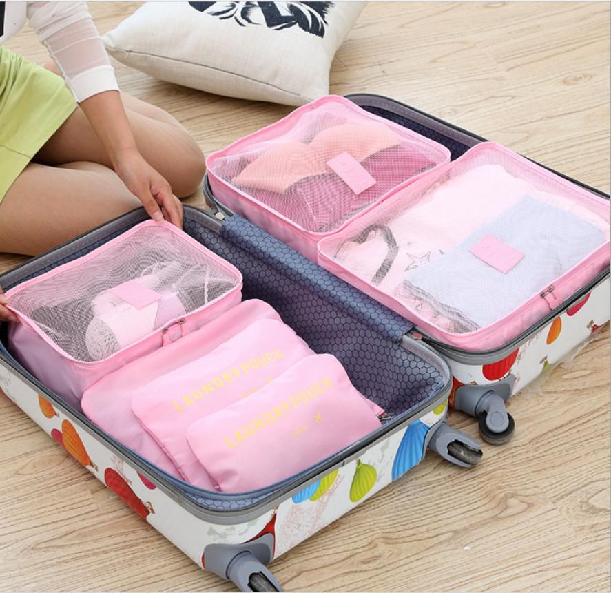 Buy Travel Bag 6 Sets Of Waterproof Clothing Finishing Bag Travel Bag 6