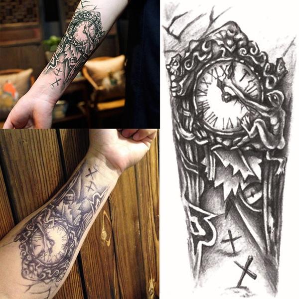 Adesivo Popolare 3D Retro Orologio Spalla Braccio Tatuaggio Body Art Tatuaggio Temporaneo Tatuaggio Nero Impermeabile Adesivo Tatuaggio Nero Acquista In Modo Economico — Spedizione Gratuita, Recensioni Reali Con Foto — Joom 600_x_600_jpg