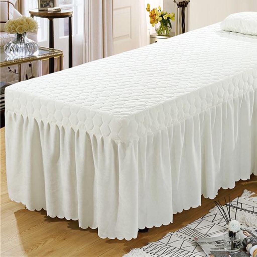 Buy SPA Massage Table Sheet Set Bed Skirt 185x70cm Facial Cover w/Hole at affordable prices