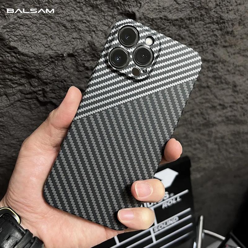 Buy Luxury Ultra Thin Carbon Fiber Texture Matte Case for IPhone 14 13 11 12 Pro Max Mini XR X