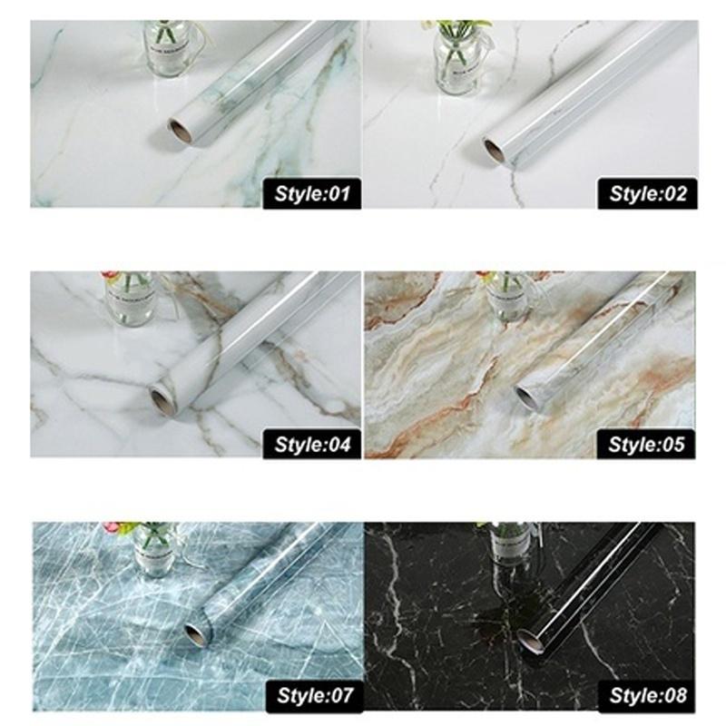Buy 3M/5M Kitchen Marble Contact Paper PVC Wall Stickers Marble