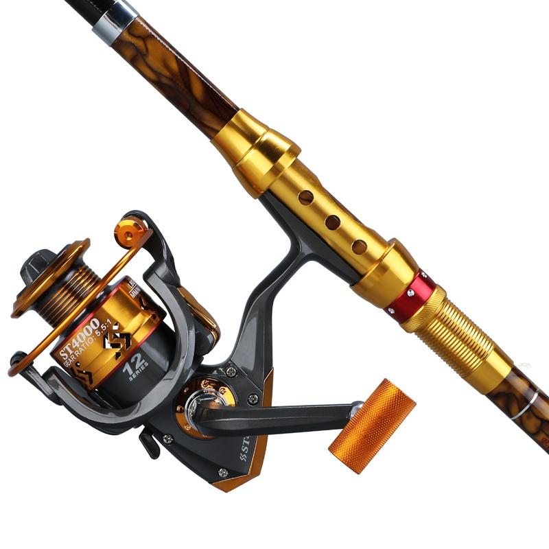 Cheap Fishing Rods Reels Combos Set Travel Telescopic Fishing Rod 12BB