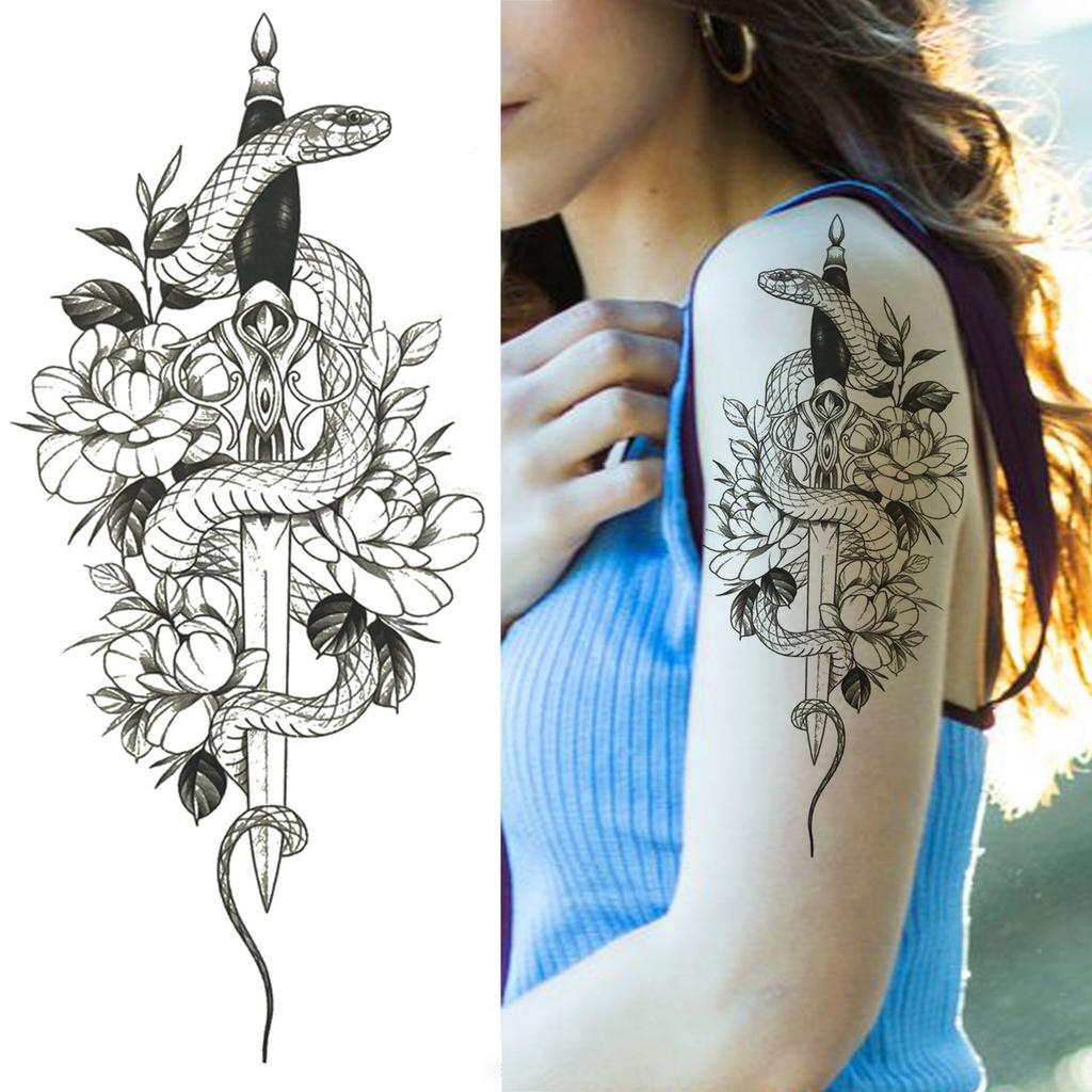 Buy Realistic Rose Flower Arm Fake Tattoo For Women Men Snake Sword Butterfly Temporary Tattoos Lion Water Transfer Tatoos Stickers At Affordable Prices — Free Shipping, Real Reviews With Photos — Joom 1024_x_1024_jpg