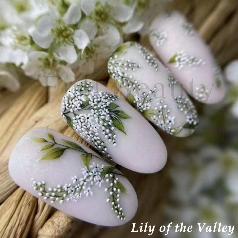 White Flower Nail Art Stickers Best Flower Site