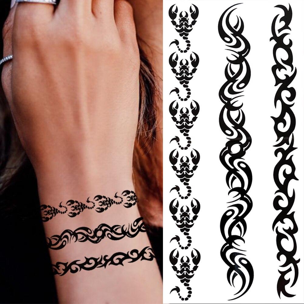 Buy Totem Scorpion Small Temporary Tattoos For Women Girls Realistic Indian Tattoo Cross Dahlia Flower Fake Sticker Tatoos Chains At Affordable Prices — Free Shipping, Real Reviews With Photos — Joom 1000_x_1000_jpg