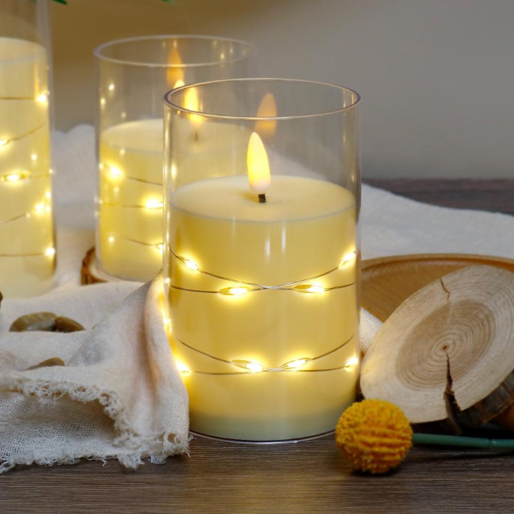 Acrylic LED Candles Home Decor LED Candle Set Quality Flameless Candle