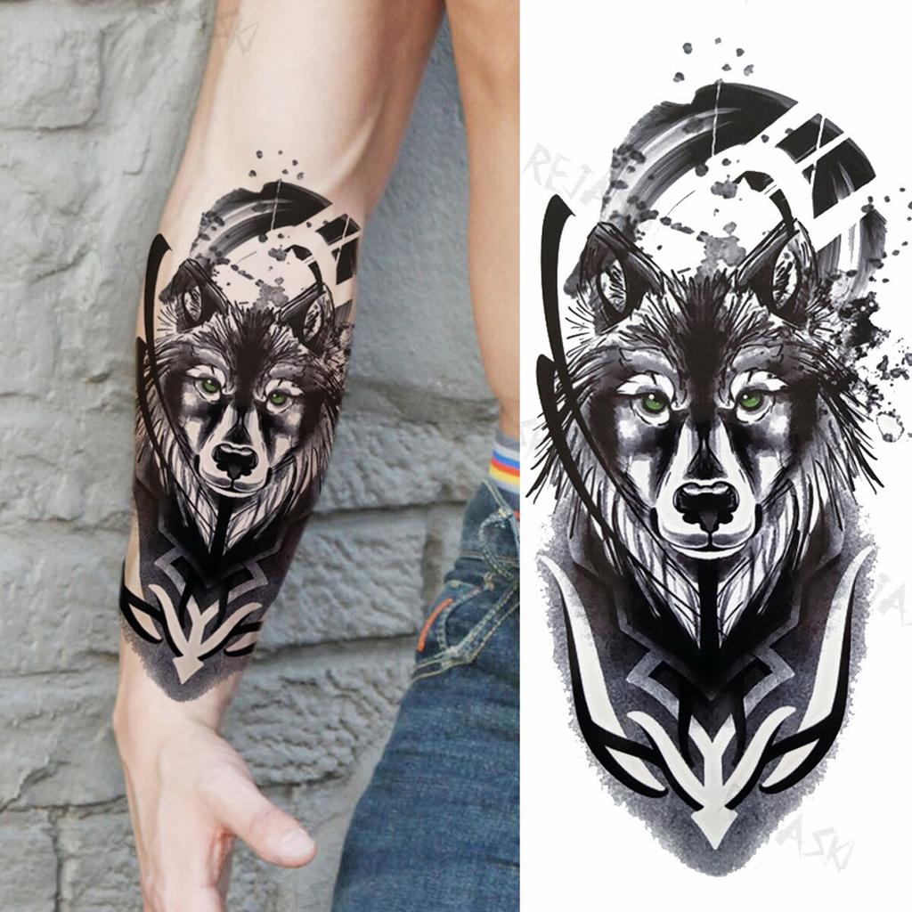 Compre 3D Wolf Fox Temporary Tattoos For Women Men Wolf Eyes Tribal Punk Girl Realistic Fake Tattoos Sticker Body Art Forearm Tatoo Barato — Frete Grátis, Avaliações Reais Com Fotos — Joom 1024_x_1024_jpg