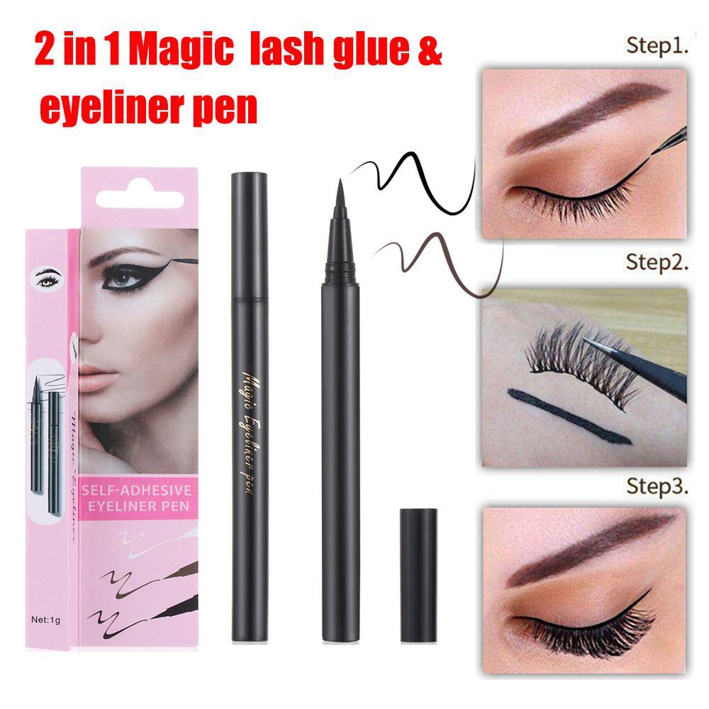 Buy Waterproof Adhsive Liner Selfadhesive Eyeliner 2 in 1 Eye Liner