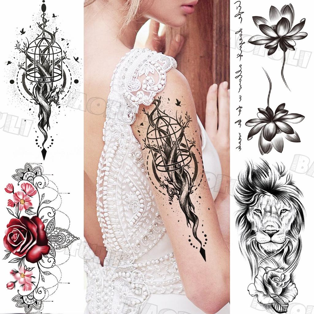 Buy Realistic Fairy Tree Temporary Tattoos For Women Adult Rose Lotus Pendant Lion Fake Tattoo Custom Armband Sexy Washable Tatoos At Affordable Prices — Free Shipping, Real Reviews With Photos — Joom 1024_x_1024_jpg