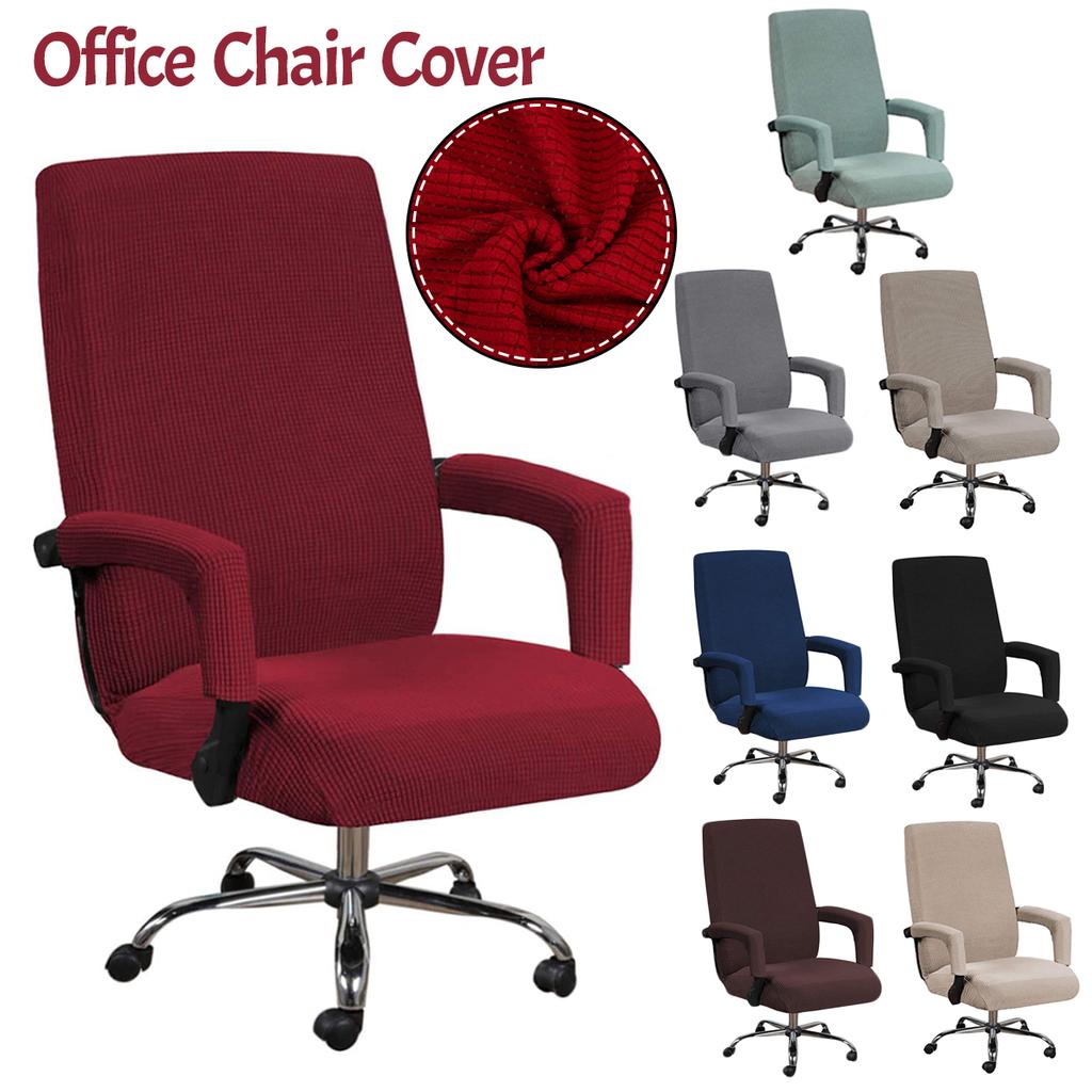 Cheap Large XL/L Simple Elastic Office Chair Cover with 2pcs Armrest