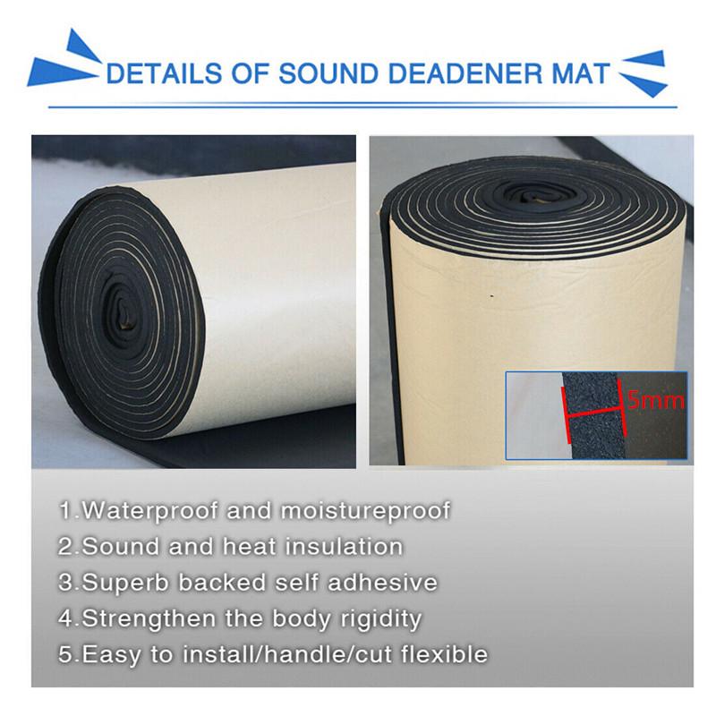 Buy 5mm Car Stereo Noise Heat Insulation Soundproof Dampening Pad Mat