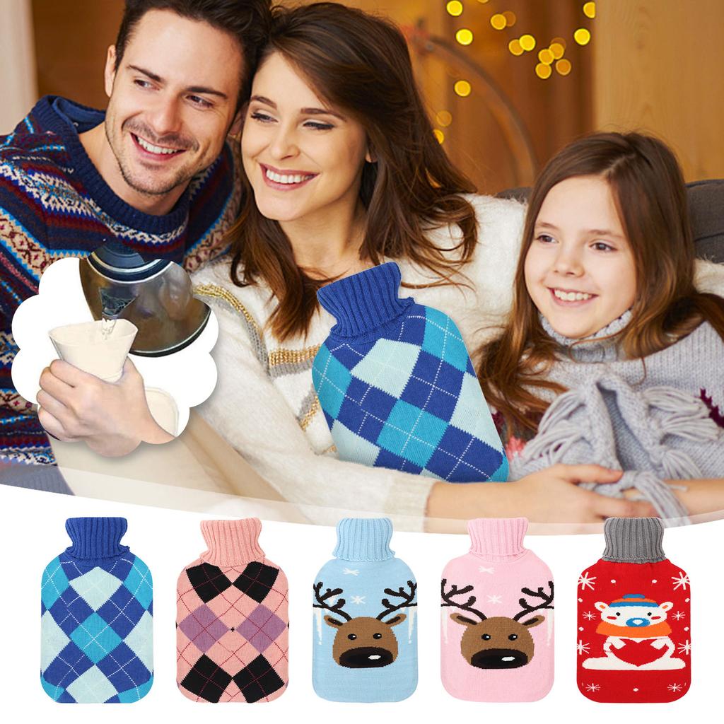 Cheap Hot Water Bottle 750ML Soft Fleece Cover Provides Warmth Gift Joom
