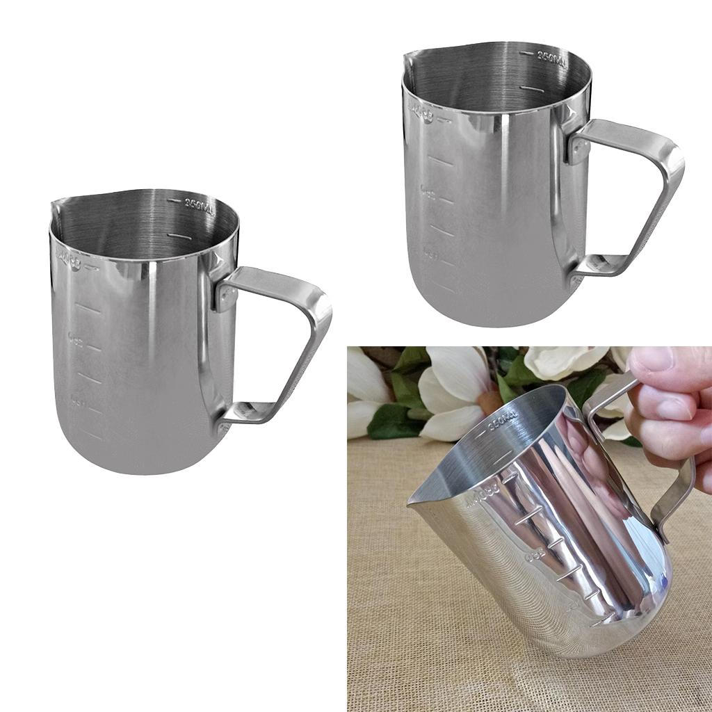💰Kjøp 2Pcs 0. Stainless Steel Coffee Frothing Jug Frother Candle Making