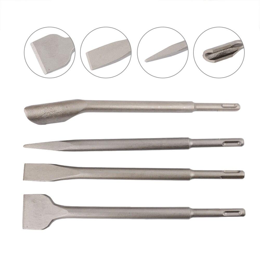 Buy 4PCS SDS PLUS Chisels Set 250mm Electric Hammer Drill Bit Point