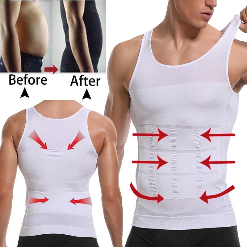 Cheap Men's Undershirts Slimming Vest Body Shaper Tummy Control Tops