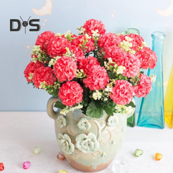 Cheap Fake Flowers Charming Longlasting 5 Heads Realistic Artificial