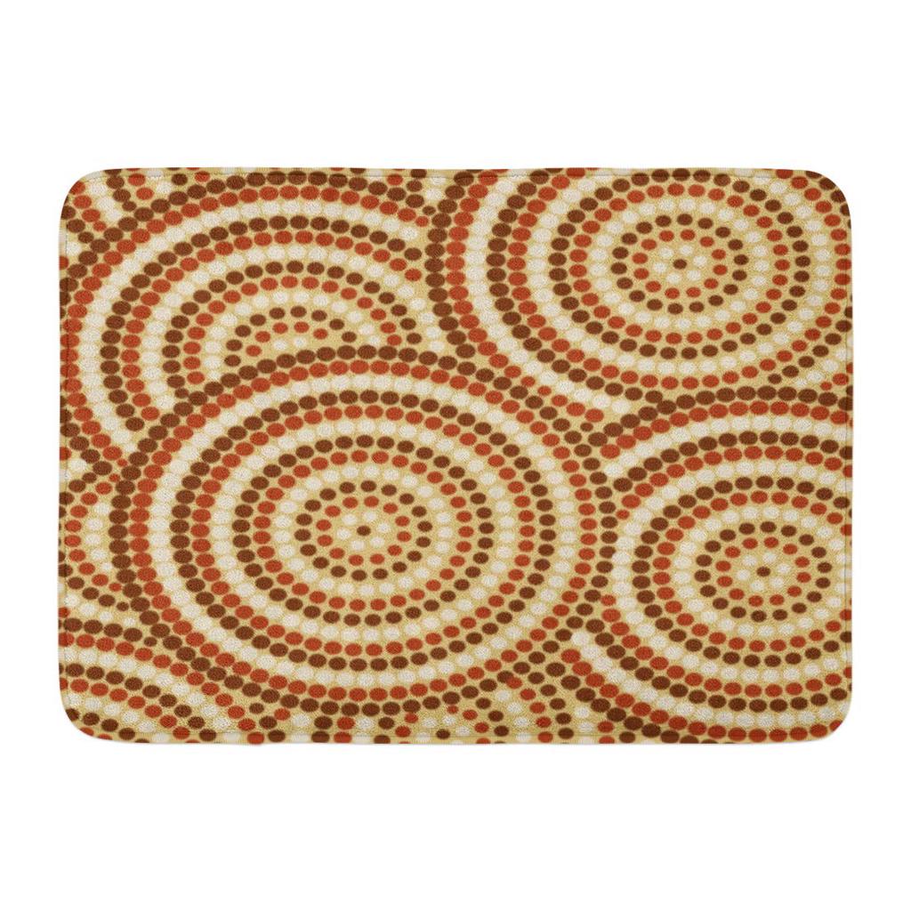 Buy Brown Pattern Abstract Aboriginal Dot Painting In Orange Australia