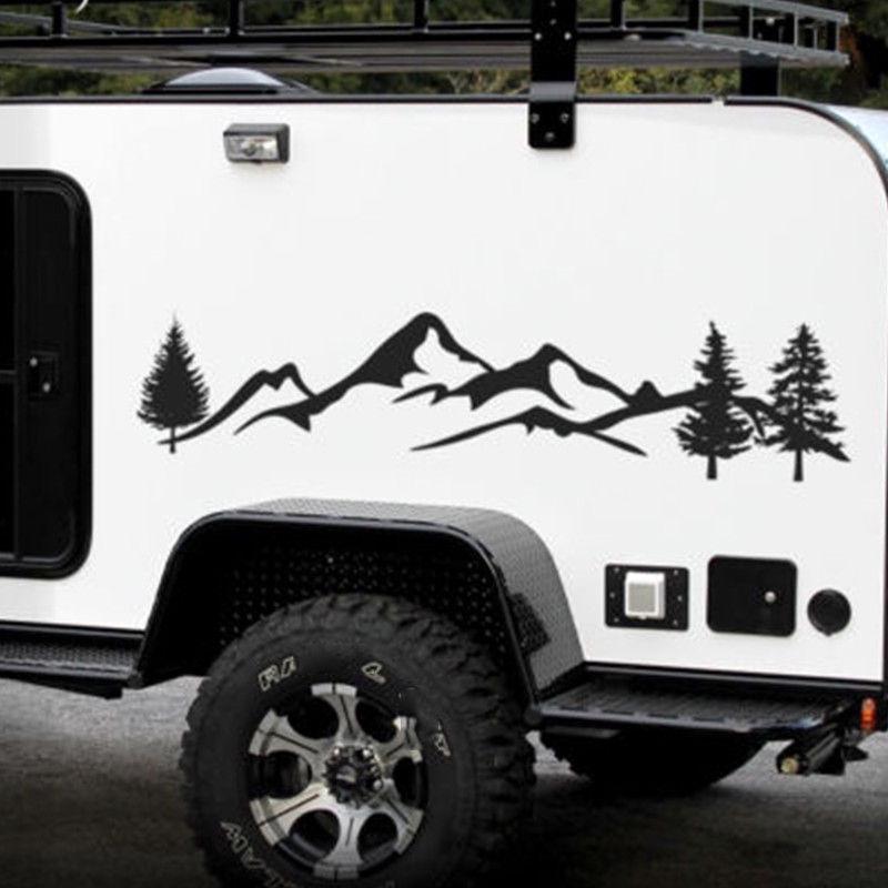 Buy Pdtoweb 1pc 100cm Tree Mountain Forest Car Sticker SUV RV Camper