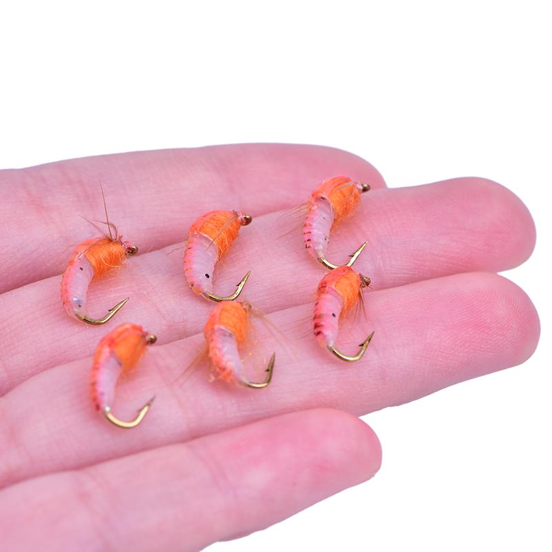 Buy 6Pcs/Box Realistic Nymph Scud Fly For Trout Fishing Artificial Bait