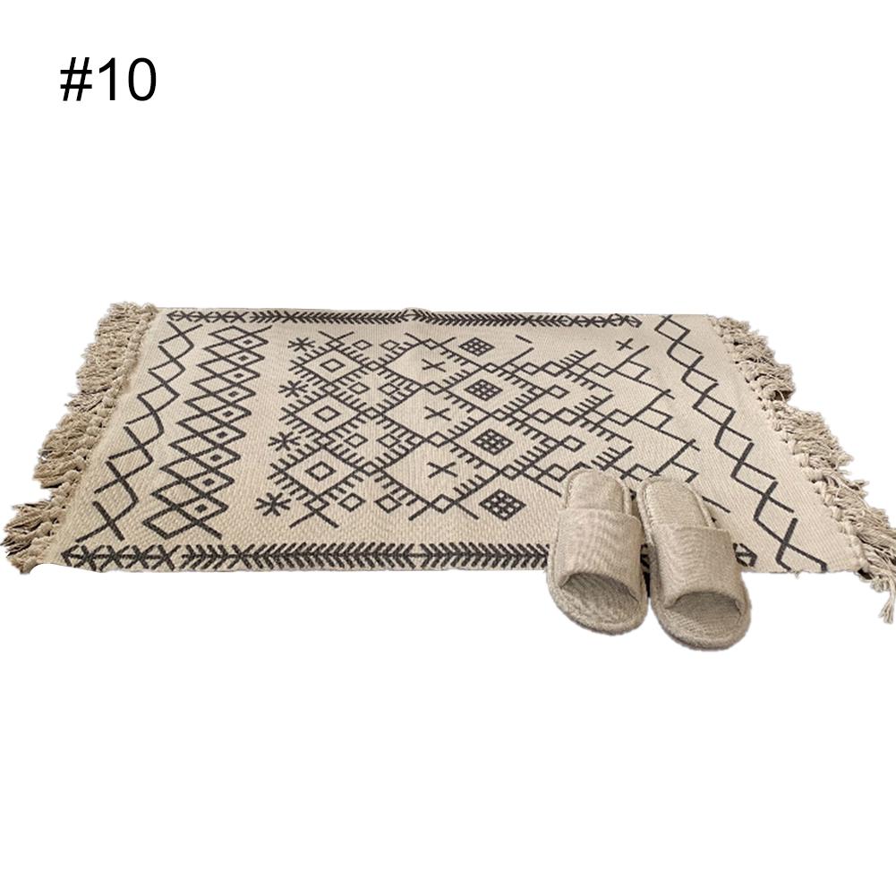 Cheap LCP Cotton Linen Tassel Woven Carpets Floor Rugs Prayer Mattress