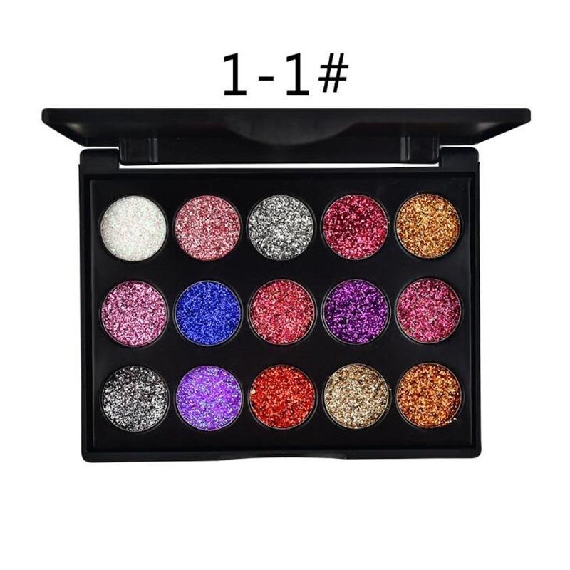 Cheap 1 Piece Professional Glitter Eyeshadow Pallete 15 Colors Diamond Pigment Eyeshadow Shimmer