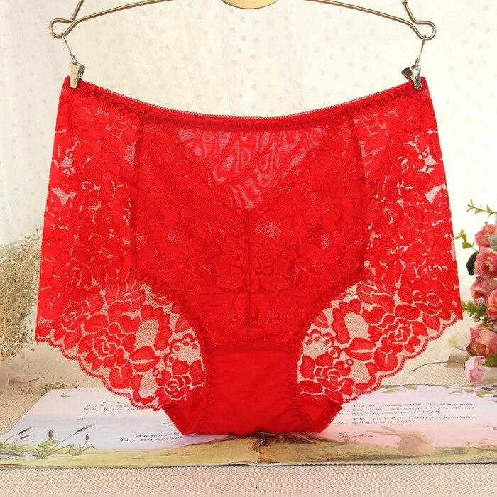Cheap Ladies Sexy Mesh Panties Highwaist Seamless Lace Underwear
