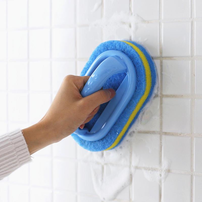 Cheap Handles Sponge Brush Blue Soft Magic Sponge Eraser Cleaning Bathtub Ceramic Tile Cleaner