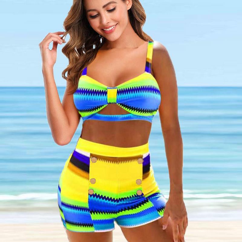 Cheap Women's Double Shoulder Strap Bikini Suit Swimsuit Top Tankini Swimsuit Joom