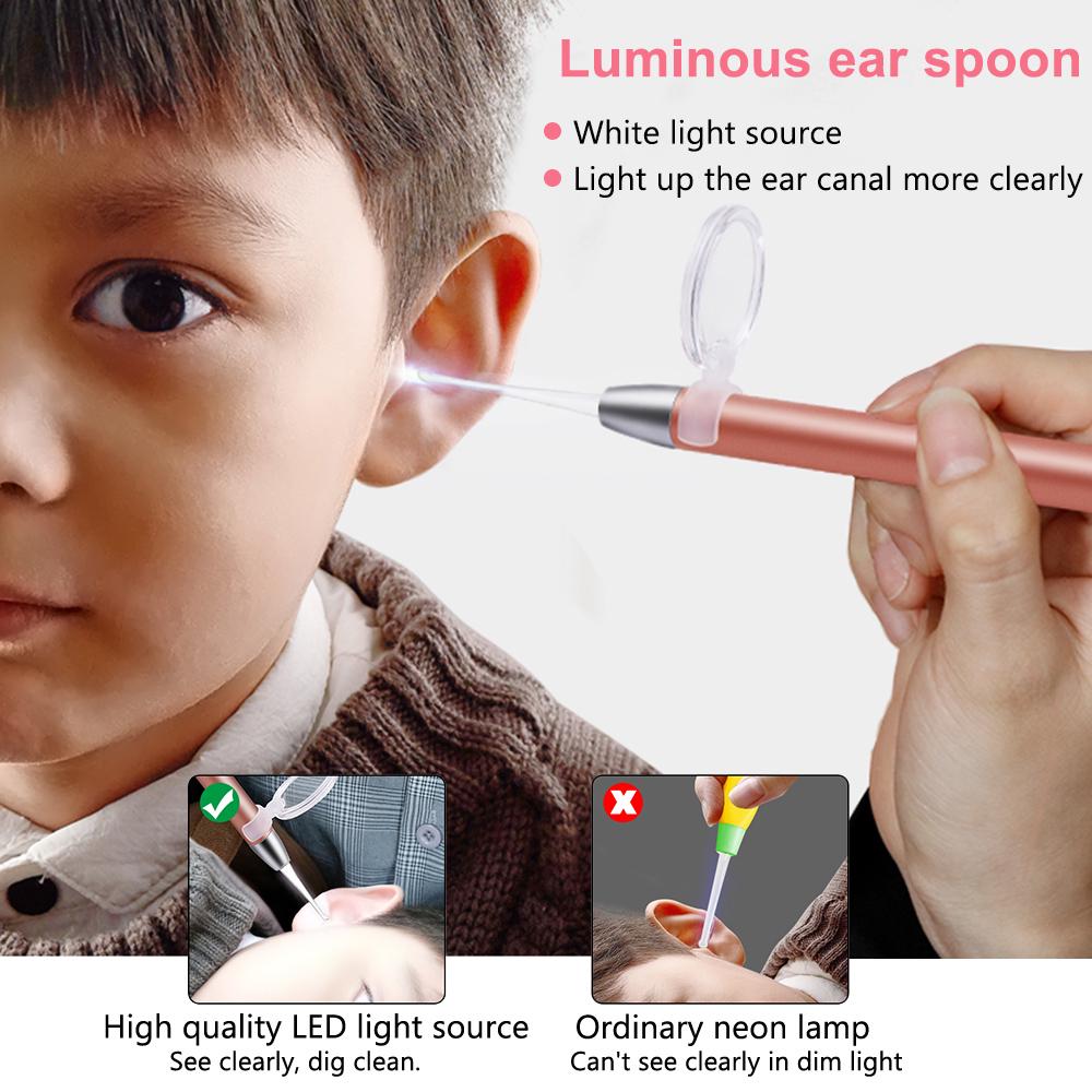 Cheap Ear Cleaning Light Ear Cleaner Spoon Earpick Baby Ears Cleaning