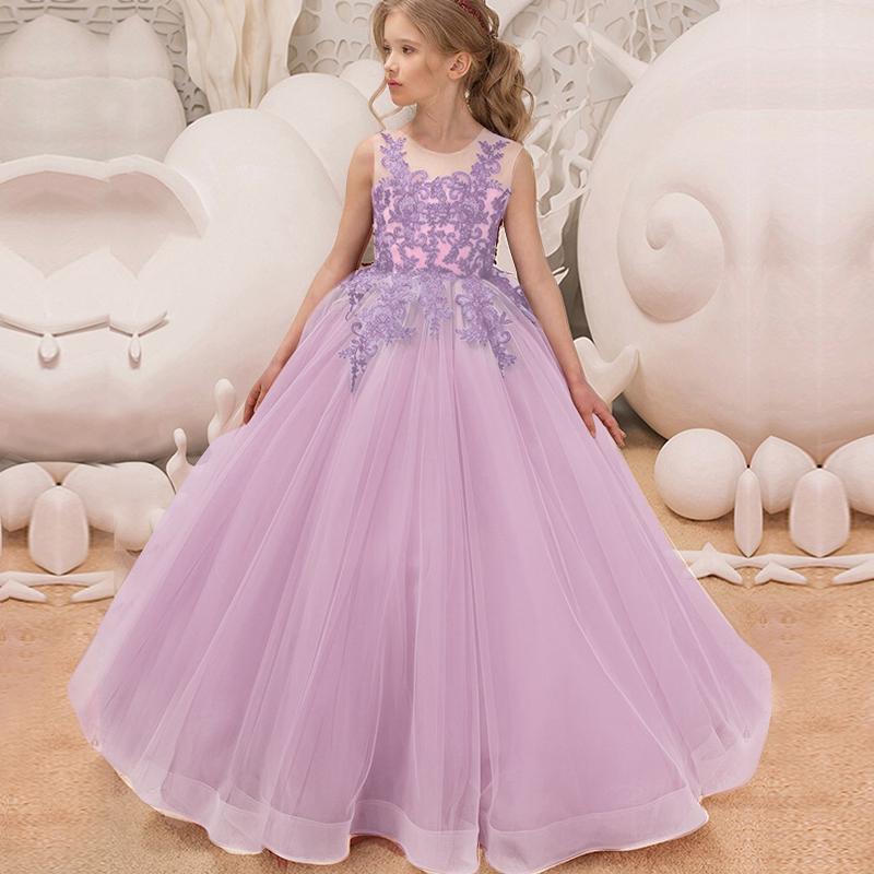 Baby Girl Formal Dress for Kids tutu Tulle Lace Clothing Elegent Girls