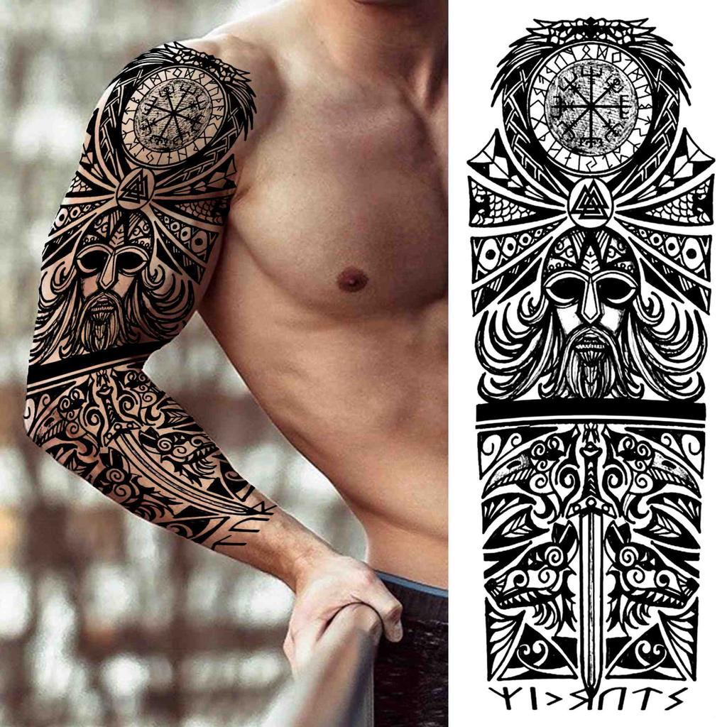 Flower Warrior Temporary Tattoos Sleeve For Men Women Fake Black Geometry Eye Tattoo Sticker Sleeve Tribal Full Arm Tatoos Acheter À Prix Bas — Livraison Gratuite, Avis Réels Avec Des Photos — Joom 1024_x_1024_jpg