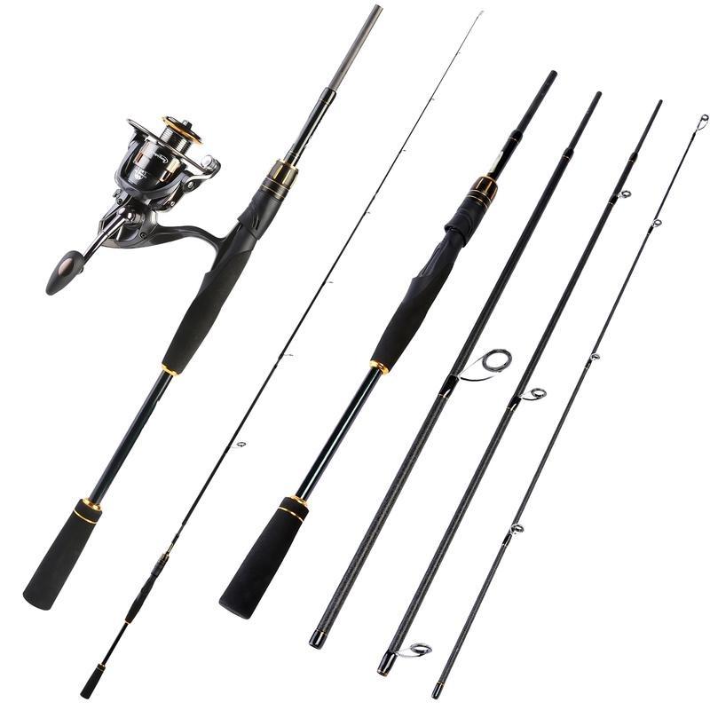 Voyage de 4 morceaux de canne à pêche Spinning canne pour la pêche en