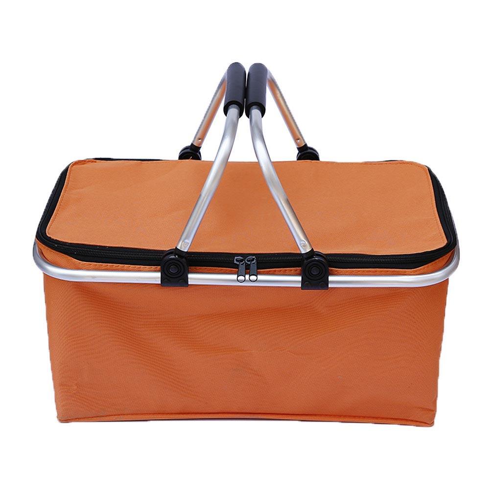 💰Kjøp Folding Picnic Camping Shopping Basket Insulated Cooler Cool