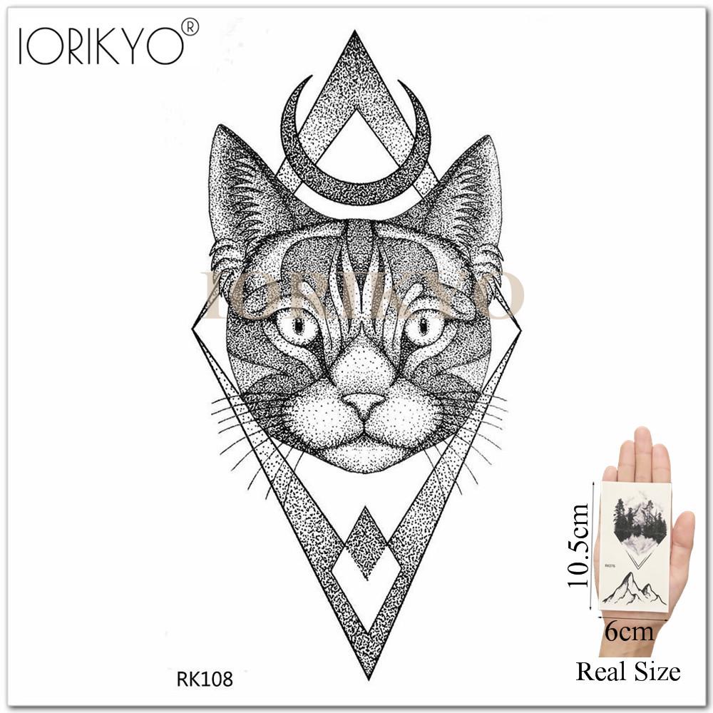 Buy 1Pc Women Tribal Fox Tattoo Sticker Men Arm Geometric Cat Moon Temporary Tattoo At Affordable Prices — Free Shipping, Real Reviews With Photos — Joom 1000_x_1000_jpg