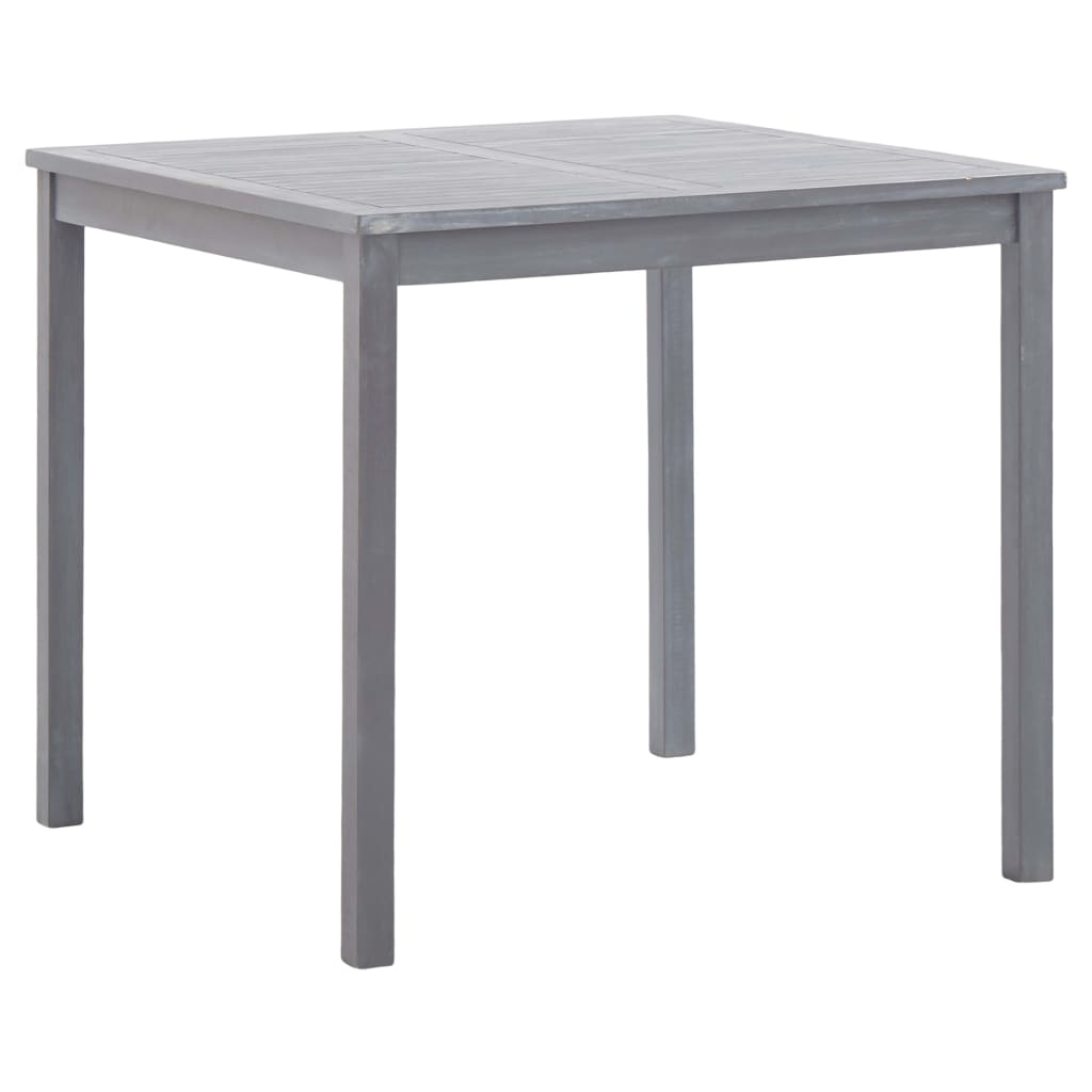 Buy Garden Table Gray 80x80x74 cm Solid Acacia Wood at affordable prices — free shipping, real