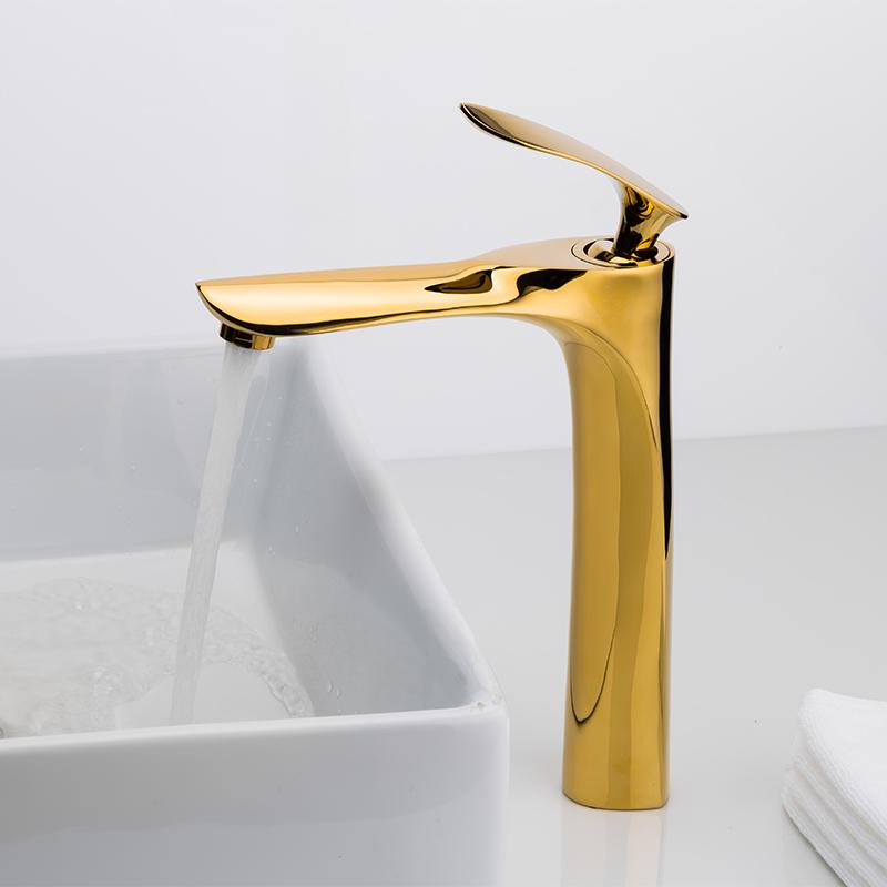 FRAP, goldene Waschbecken Wasserhahn Messing Wasserhahn Badezimmer