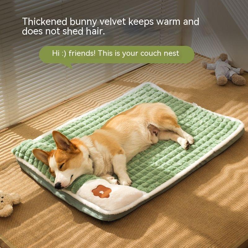 Dog Mat Four Seasons Universal Kennel Winter Detachable and Washable Mat Dog Sleeping Mat Pet