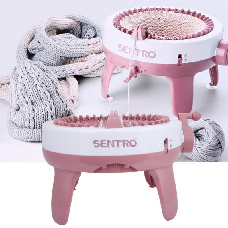 DIY Plastic Hand Knitting Sewing Machine Children Weaving Toy Tool