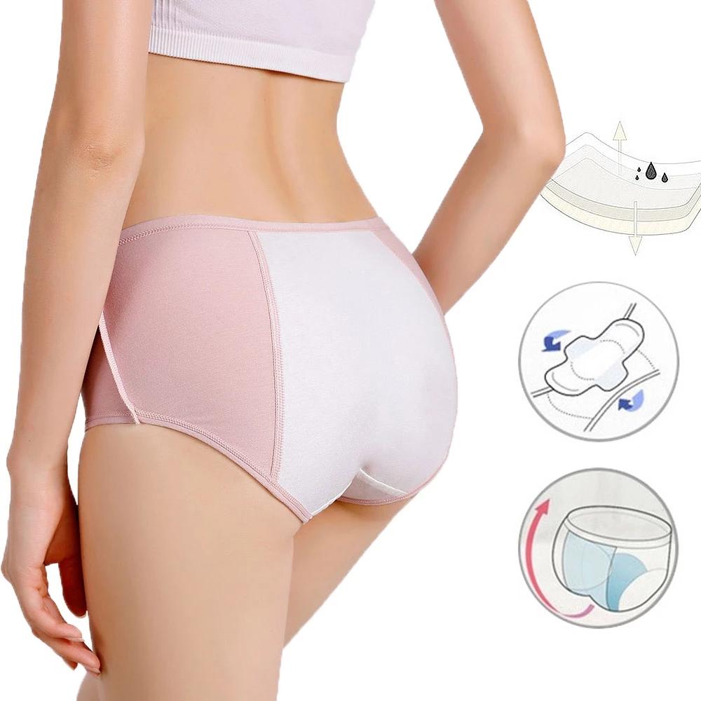 Buy Period Panties Cotton Menstruation Underwear Women Plus Size Briefs