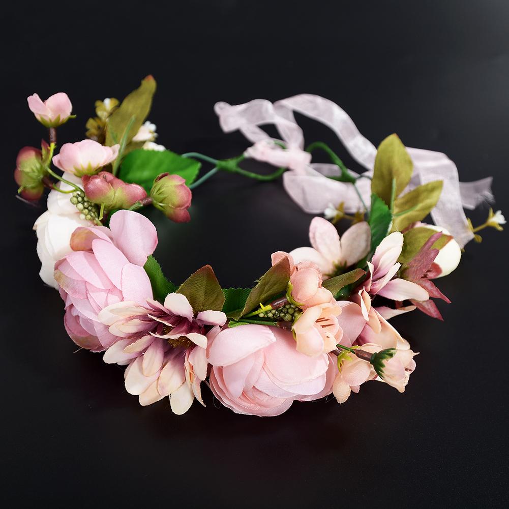 Buy Women Boho Wedding Party Beach Flower Hair Garland Crown Headband