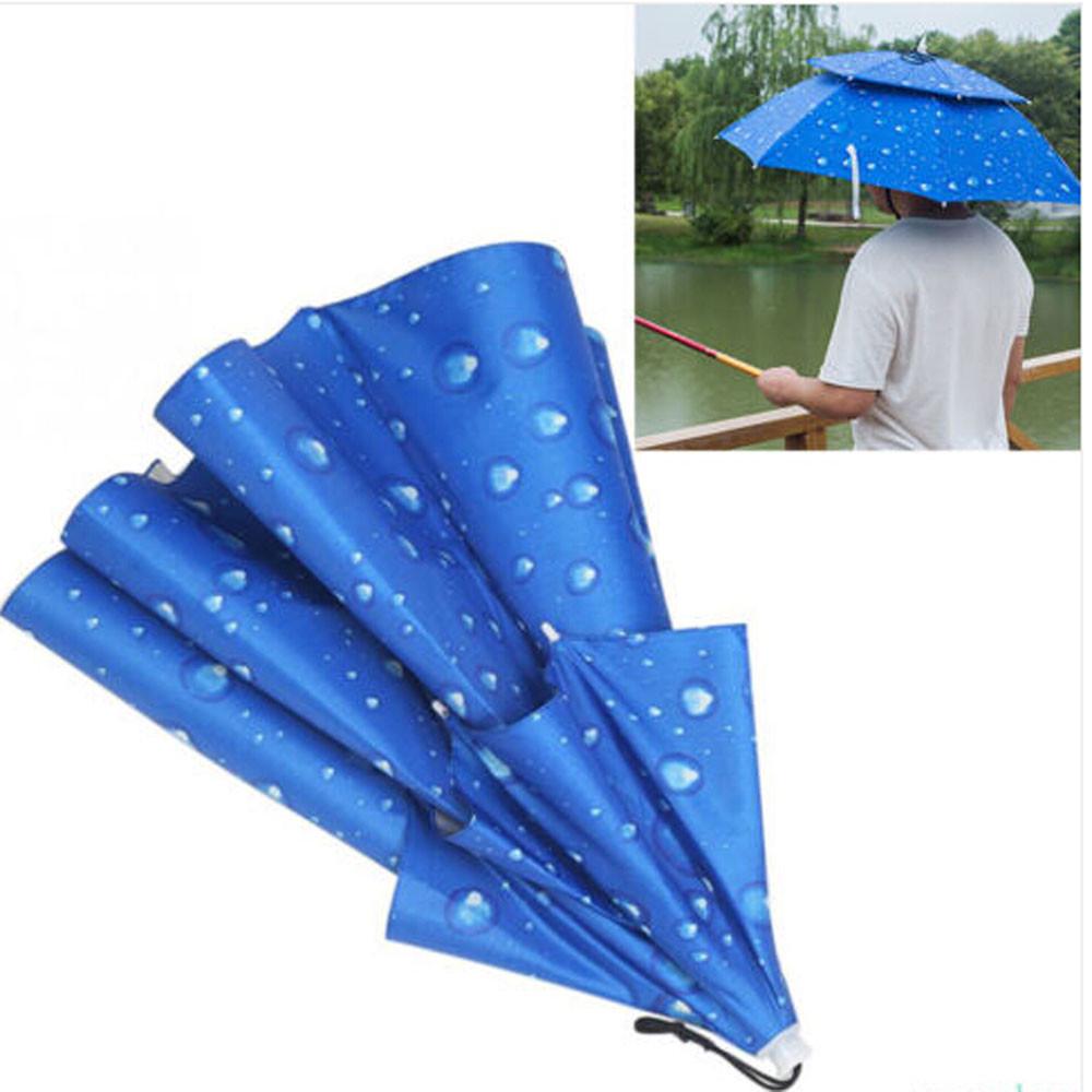 Cheap (Carry Me)Multicolor Outdoor Foldable Double Umbrella Hat Sun