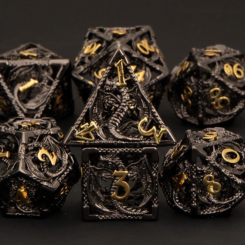 Cheap Hollow Metal Dnd Dice Set Dungeon and Dragon Blood D+D Dice D20