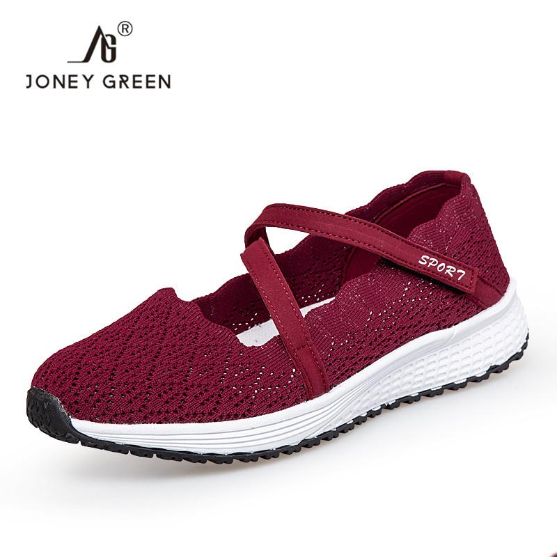 Buy Summer Women Flats Shoes Women's Flat Mary Jane Female Ladies Mesh Fabric Casual Comfortable