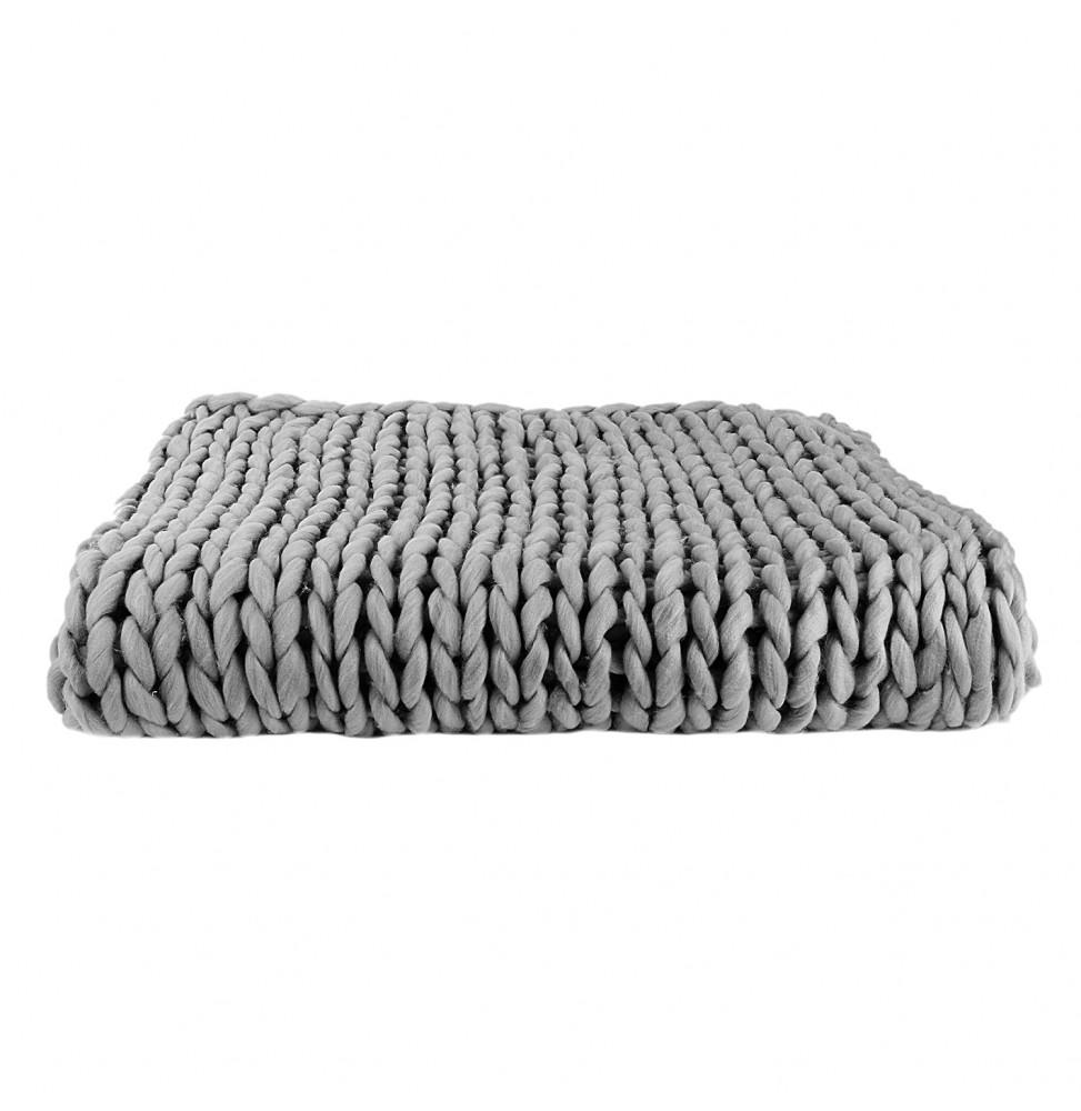 Buy Chunky Knit Throw Chunky 120 X 150 Cm Gray at affordable
