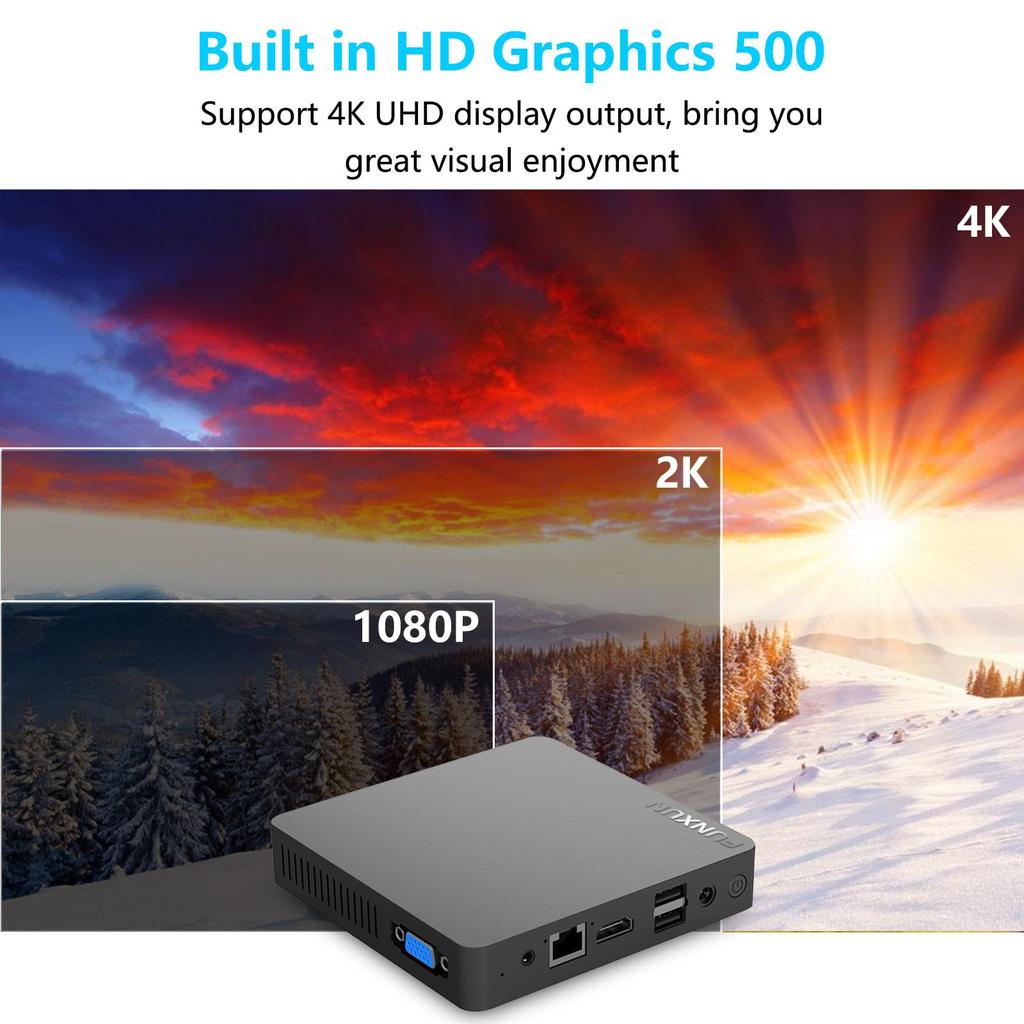 Buy Mini PC Windows 10 Pro 6GB RAM 64/192/320GB SSD Desktop Computer Intel N3350 Dual WiFi Dual