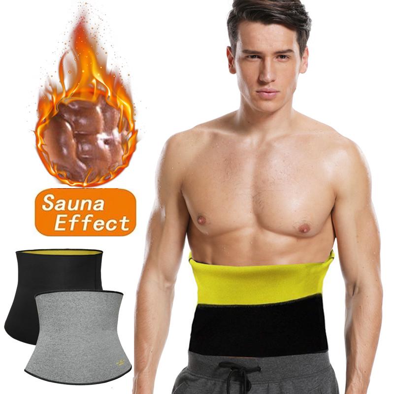 Buy Men Slimming Body Shaper Waist Trimmer Belt Sauna Sweat Girdles