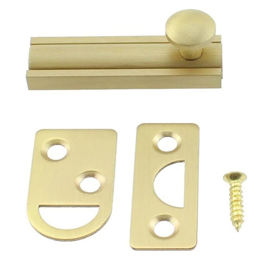 Solid Brass Slide Bolt Latch 2 Inch Polished Surface Bolt